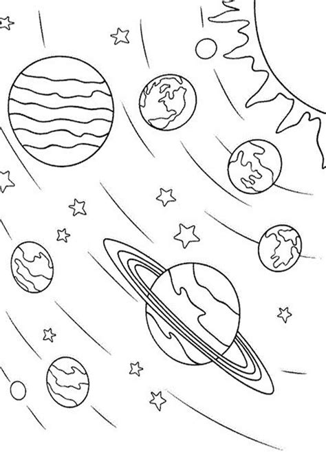 Free Coloring Pages Kids Info Printable Space
