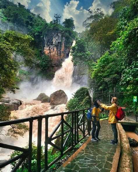 Curug Cimarinjung Is A Beautiful Waterfall Located In Sukabumi West