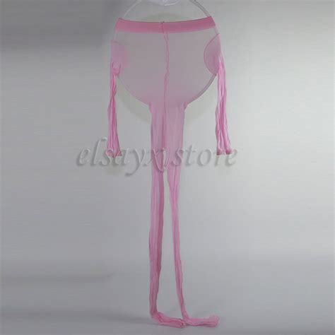 Women Sheer See Through Body Pantyhose Lingerie Crotch Open Ebay