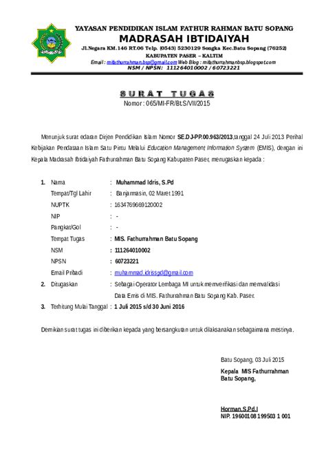 Pelajari 15+ Contoh Surat Tugas Dari Yayasan Untuk Kepala Sekolah Doc
