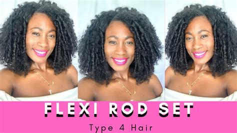 Flexi Rod Set On Type 4 Natural Hair Youtube