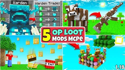 Top 5 Op Loot Mod For Minecraft Pocket Edition Best Minecraft Mods 1
