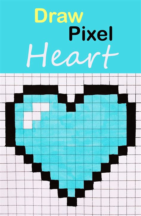 Heart Pixel Art Grid