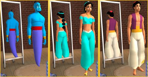 Mod The Sims Jasmine Aladdin And Genie From Disneys Animated Movie