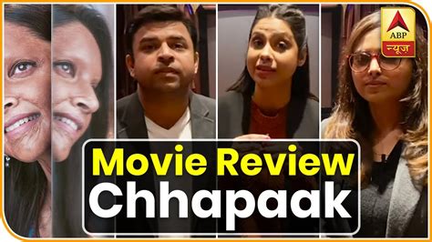 Chhapaak Movie Review Chhapaak का पहला Review Abp News Hindi Youtube