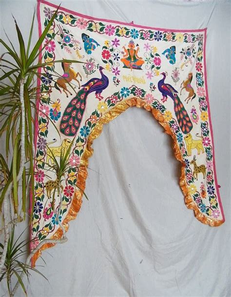 Hand Embroidered Antique Wall Hanging Door Way Arch By Indianbella