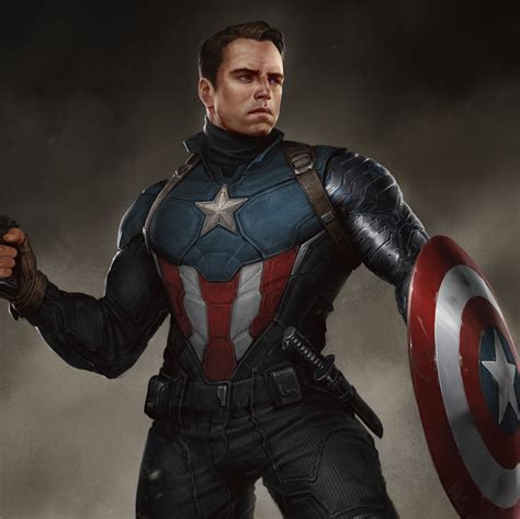 Artstation Bucky Barnes Captain America Heroic Suit Ivan Dedov Captain America Artwork