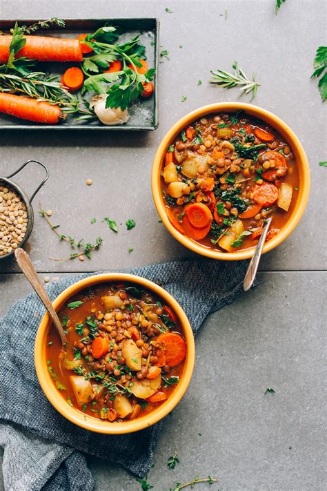 1 Pot Vegan Lentil Soup Minimalist Baker Recipes