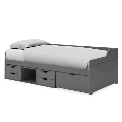 Alabaster Single Day Bed With Drawers Grey Furniture And Home Décor
