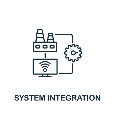 Systems Integration Icon From Industry 40 Collection Simple Line