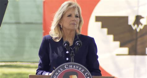 Conservatives Are Accusing Dr Jill Biden Of Giving Speech In Front Of Nazi Flag