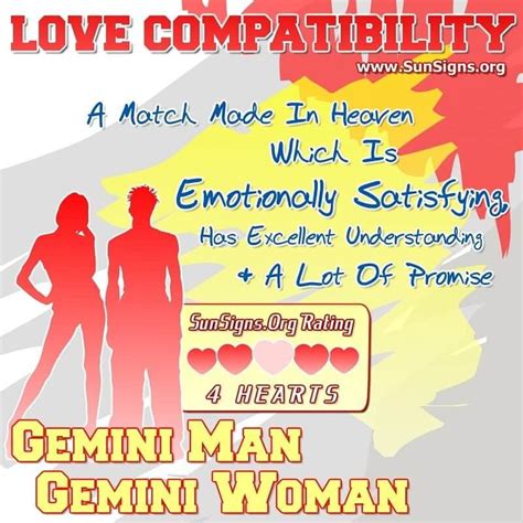Gemini Man And Gemini Woman Love Compatibility Sunsigns Org