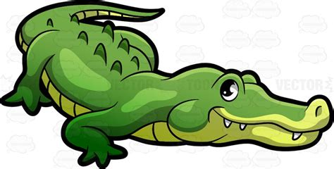 A Crocodile At The Zoo Vector Clip Art Cartoon Clipartix