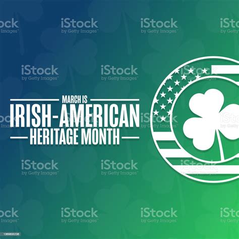 March Is Irishamerican Heritage Month Holiday Concept Template For