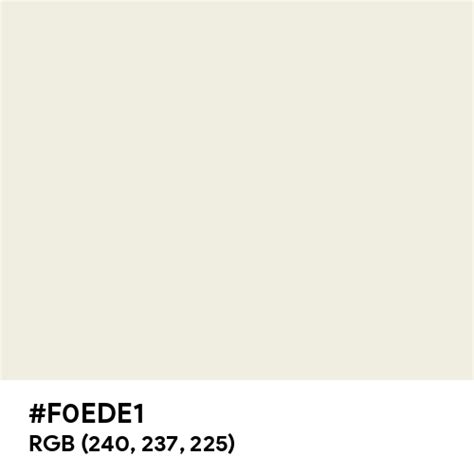 Pure White Ral Color Hex Code Is F0ede1