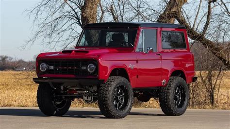 1976 Ford Bronco Restomod In A Chic Ruby Red