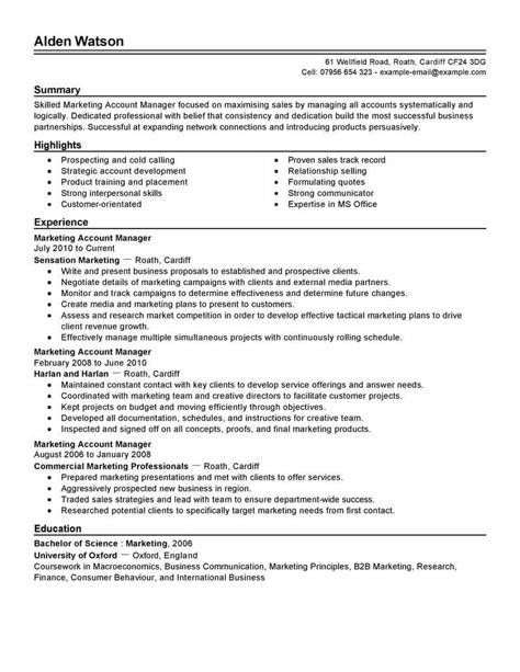 Best Account Manager Resume Example From Professional Resume Writing