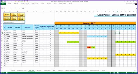 14 Excel Vacation Calendar Template Excel Templates
