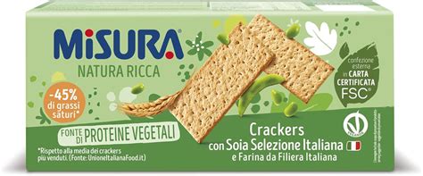 Misura Crackers Alla Soia Natura Ricca Con Farina Di Soia No Ogm