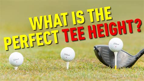 What Is The Perfect Tee Height For Golf Youtube