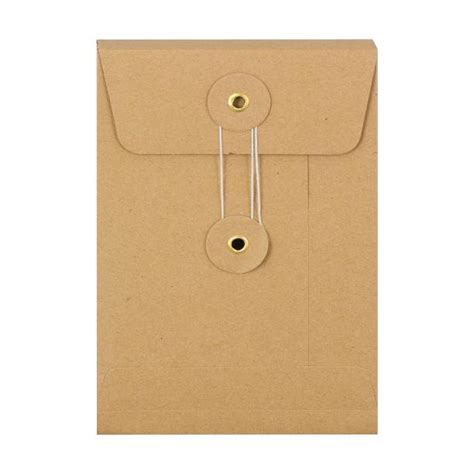 C6 Manilla Gusset String And Washer Envelopes Qty 100 162 X 114 X 25mm