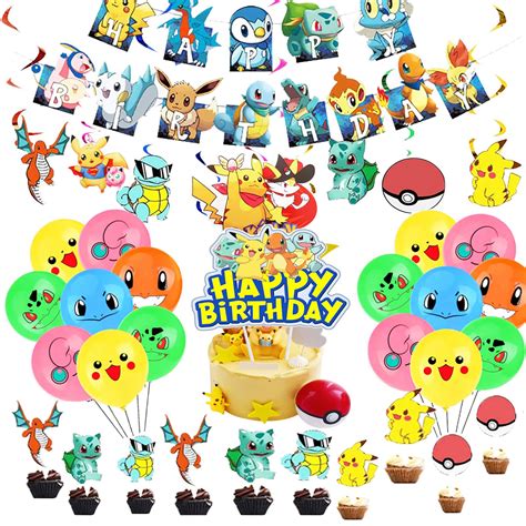 Buy Pokemon Birthday Party Suppliescute Cartoon Theme Birthday Party