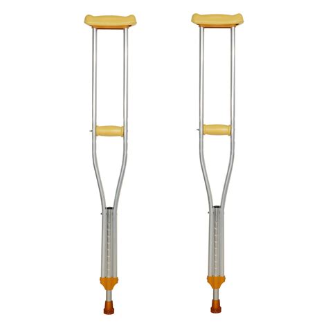 Comfortable Adjustable Aluminum Alloy Underarm Crutches Axillary