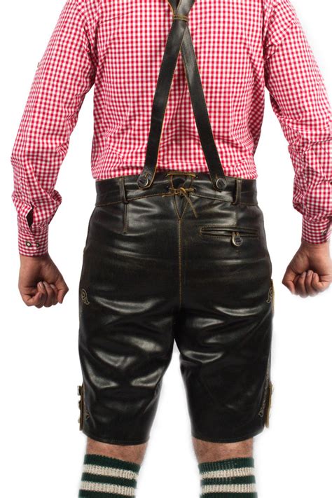 Classic Black Bavarian Lederhosen For Men Lederhosen Store