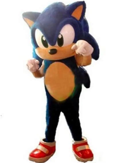 2016 Newest Style Sonic The Hedgehog Mascot Costume Adult Size Blue