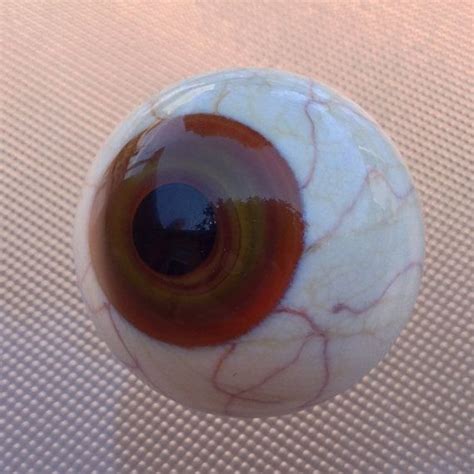 Beautiful Lampwork Glass Eyeball Marble With Brown Hazel Iris Etsy Glass Eyeballs Lampwork