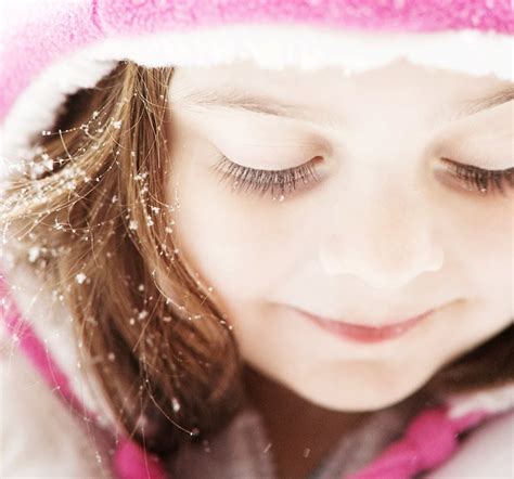 Snowflakes That Stay On My Nose And Eyelashes Winged Girl Winter