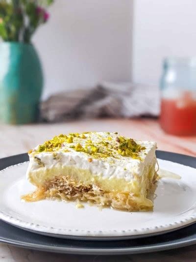 Greek Ekmek Kataifi Custard With Shredded Phyllo Dough Dessert Mamazilla