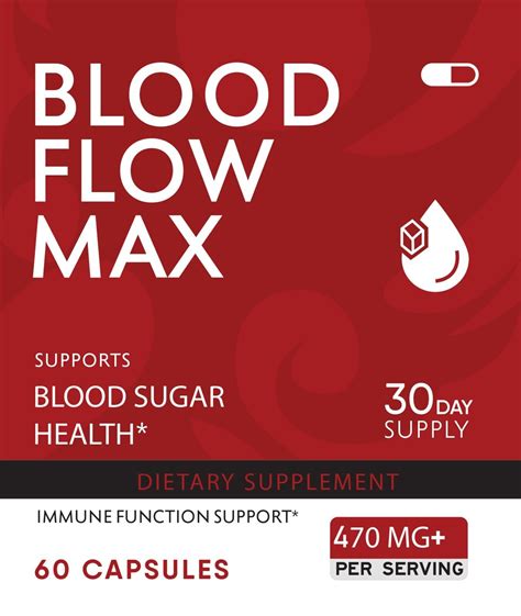 Blood Flow Max Blood Health Supplement 60 Capsules 30 Day Supply Ebay