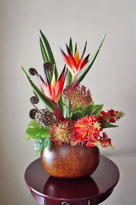 Floral Arrangements Birds Of Paradise Protea Home Decor Etsy
