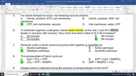 Federal Board Class 9 Biology 2023 Important Mcqs Preparation Youtube