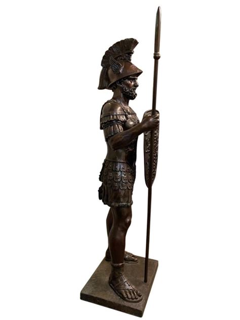 Bronze Roman Gladiator With Spear Lifesize For Sale At 1stdibs
