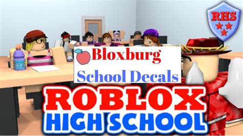 Bloxburg School Logo Decals