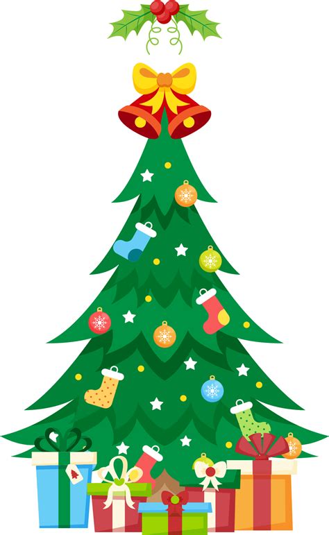 Christmas Tree Clipart Black And White Lineart Outline Svg Clip Art