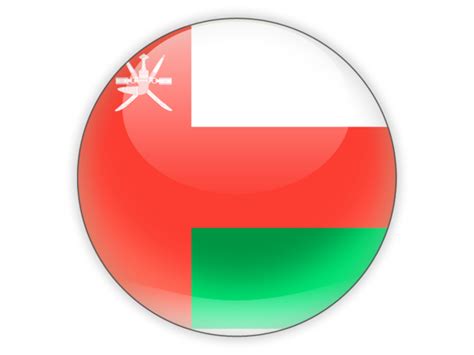 Round Icon Illustration Of Flag Of Oman