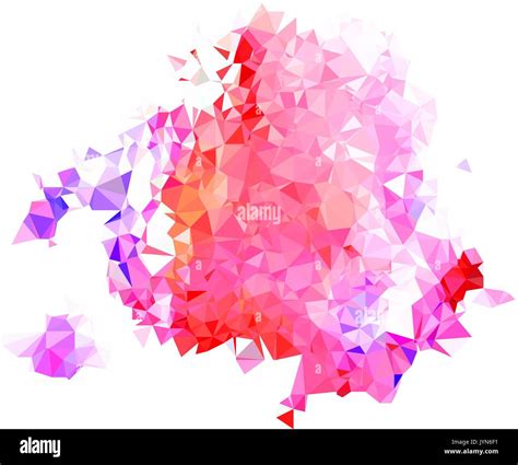 Abstract Color Splash Shape Triangulated Geometric Low Poly Stock