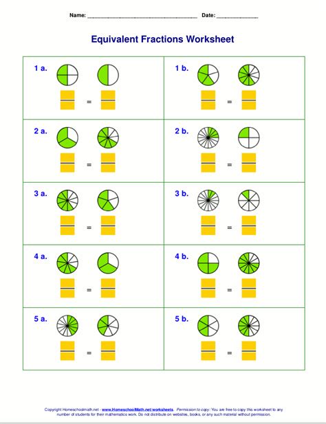 Equivalent Fractions Worksheet Write Have Fun Teaching Worksheets