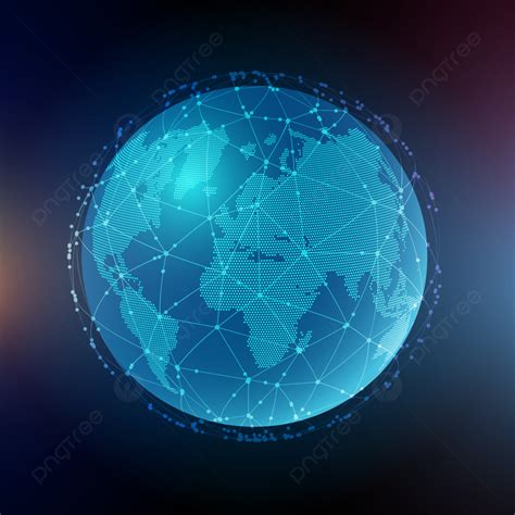 Abstract Globe Background Depicting Network Communications Global
