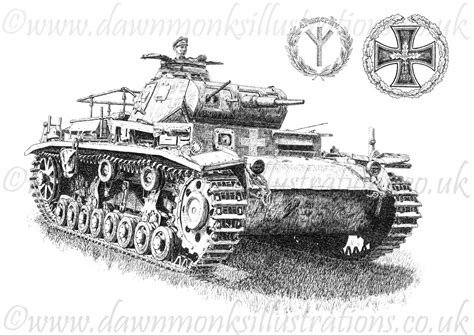 Panzer Iii Limited Edition Print 130 Signed By Panzer