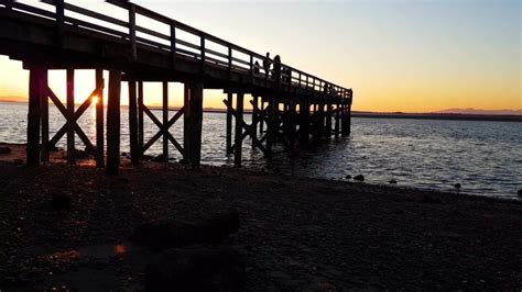 White Rock Sunset Scenic In British Columbia Canada Image Free Stock