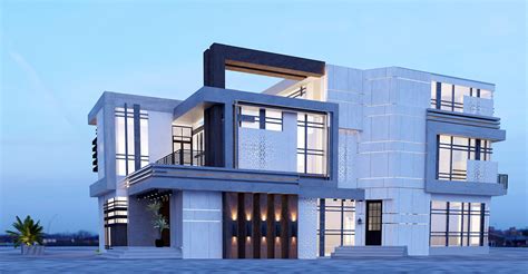 Modern Exterior Villa On Behance
