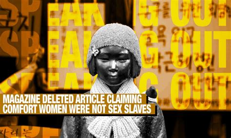 Speaking Out Magazine Deleted Article Claiming Comfort Women Were Not