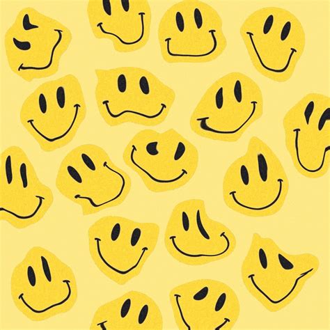 Smiley Face Yellow Aesthetic Pastel Iphone Wallpaper Yellow Preppy