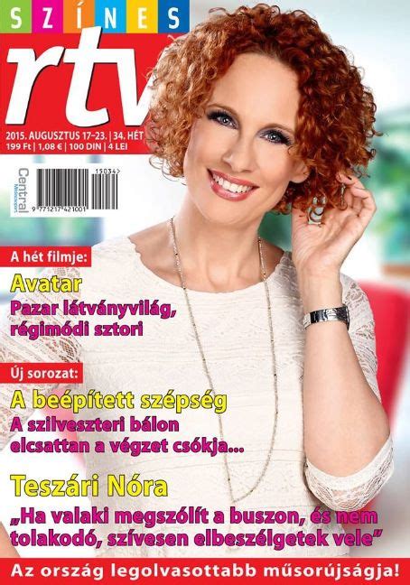 Nóra Teszári Szines Rtv Magazine 17 August 2015 Cover Photo Hungary