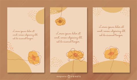 Continuous Line Yellow Instagram Story Template Psd Editable Template