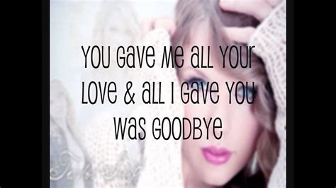 Back To December Taylor Swift Lyrics Youtube